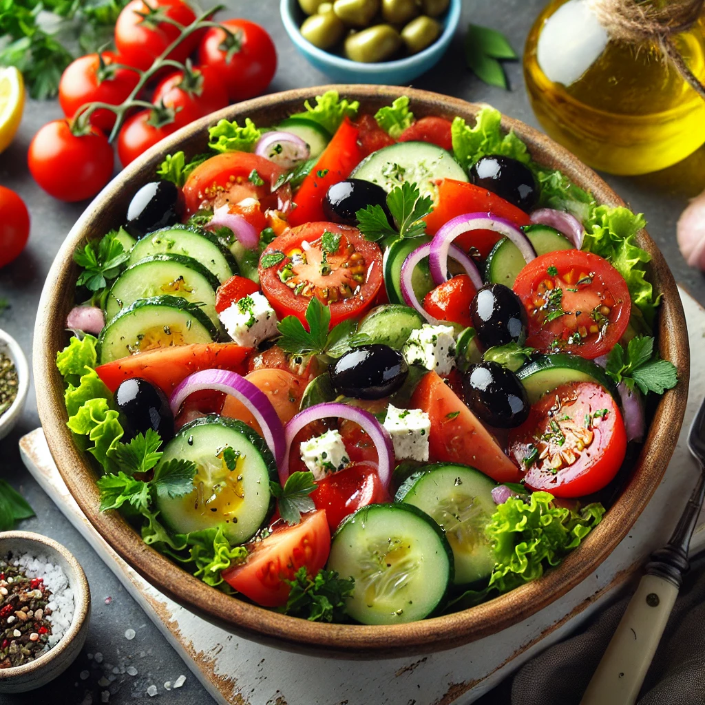 A fresh Mediterranean salad