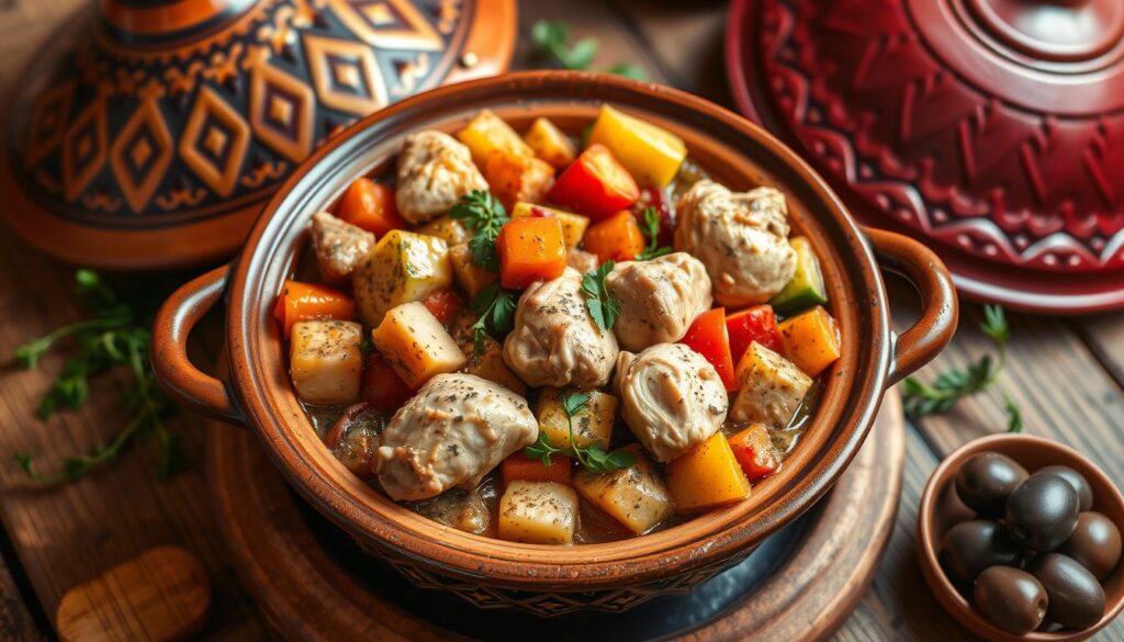 Delicious Moroccan chicken tagine