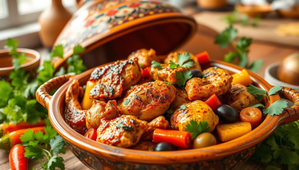 Delicious Moroccan chicken tagine