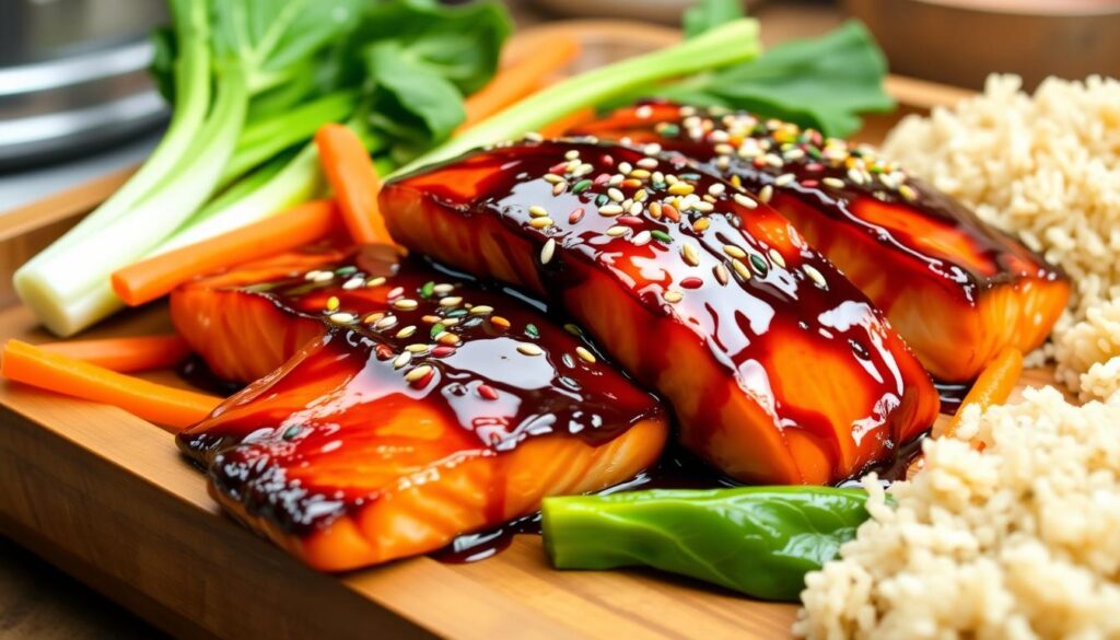 Asian-inspired teriyaki salmon