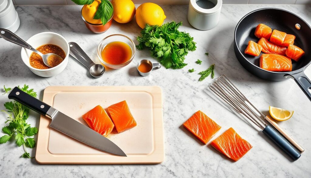 Cooking tools for salmon bites