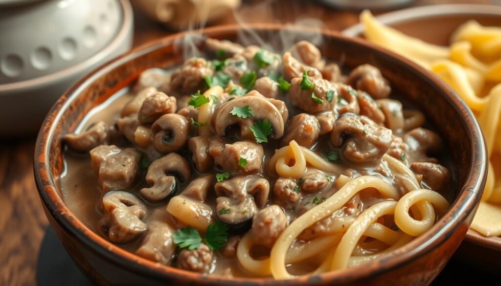 Creamy Mushroom Stroganoff