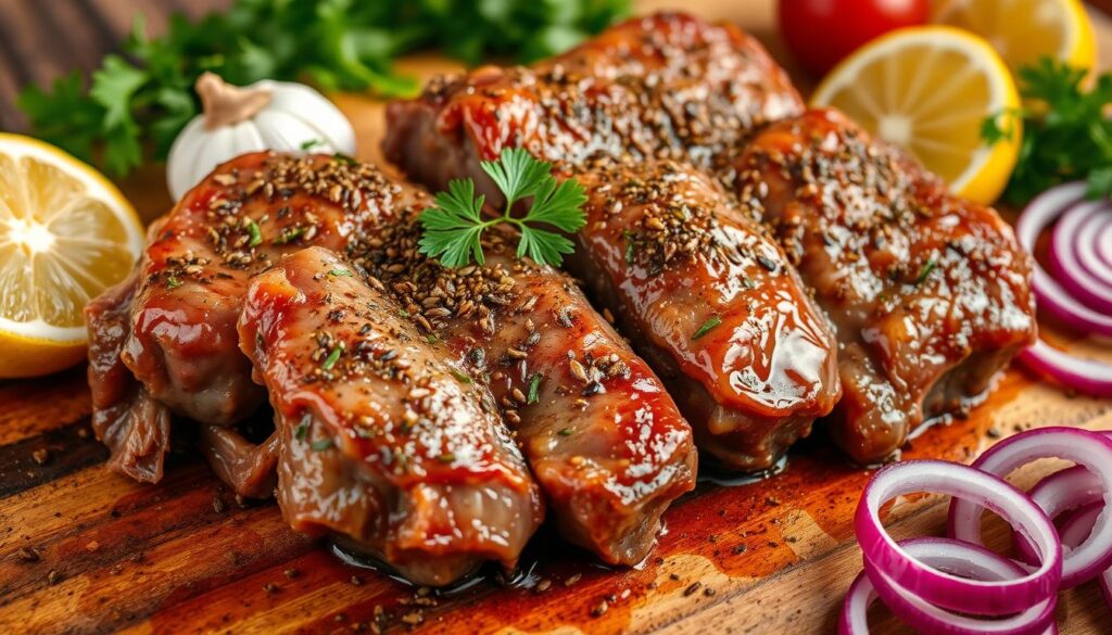 Marinated lamb