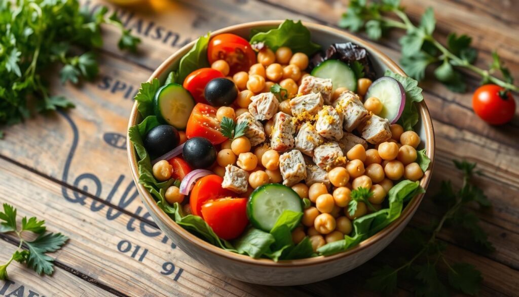 Mediterranean Tuna and Chickpea Power Bowl