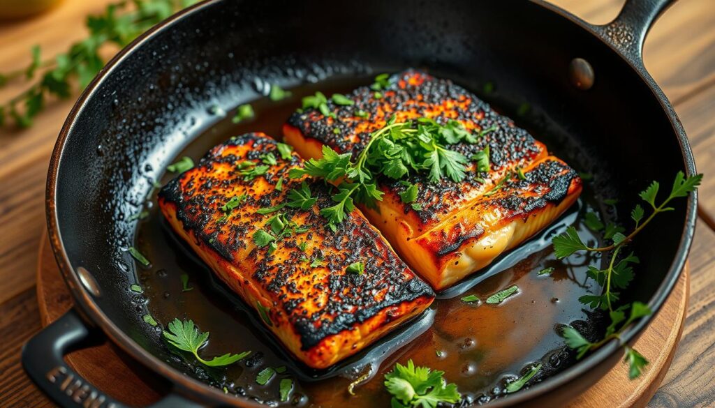 Pan seared salmon fillets