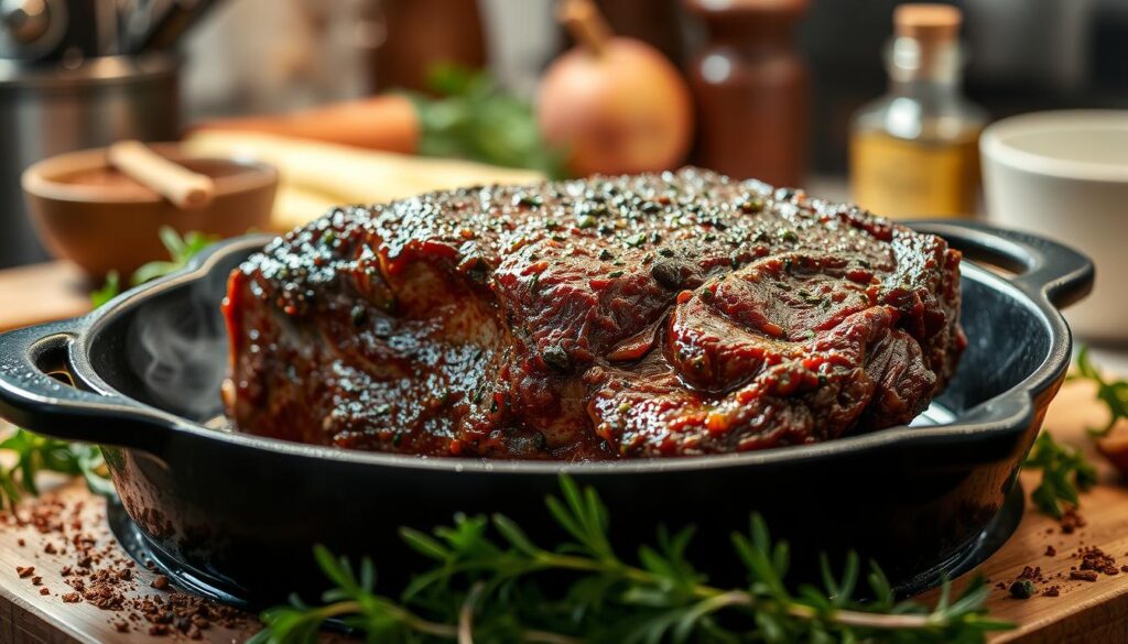 Searing a beef chuck roast