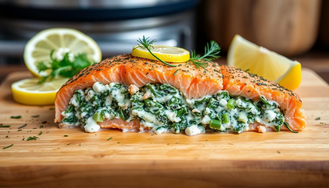 Stuffed salmon