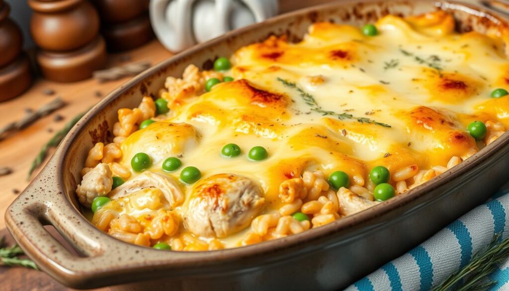 classic cheesy chicken casserole