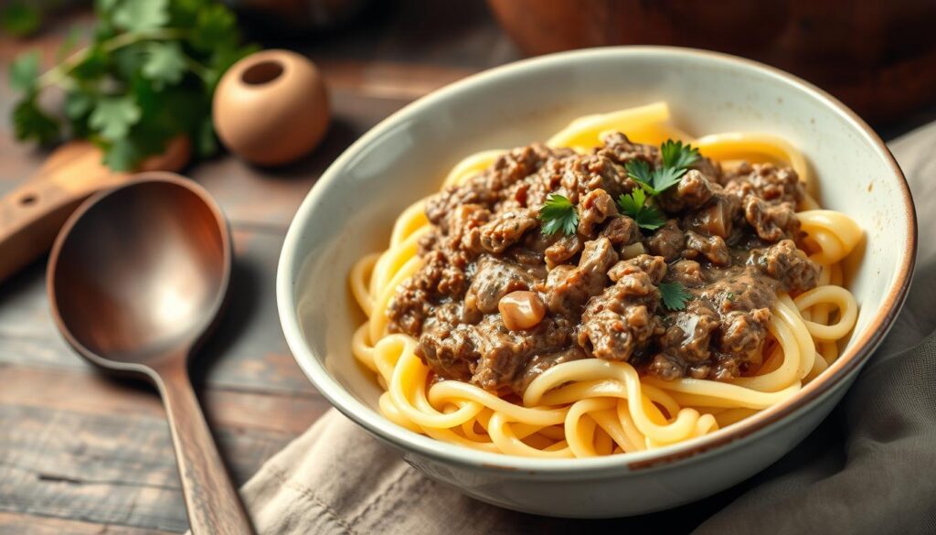 ground beef stroganoff