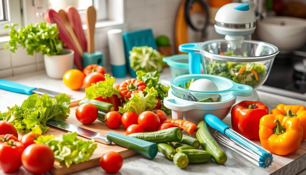 kitchen tools for salad preparation