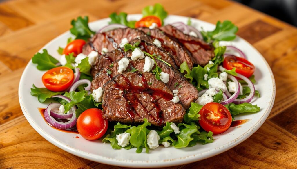 restaurant-style steak salad