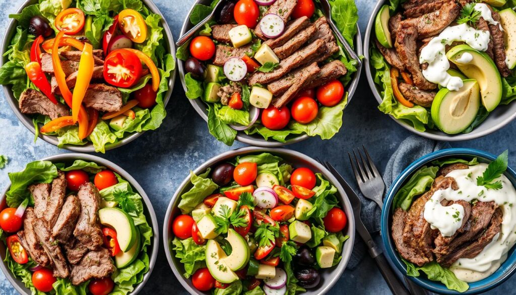 steak salad variations