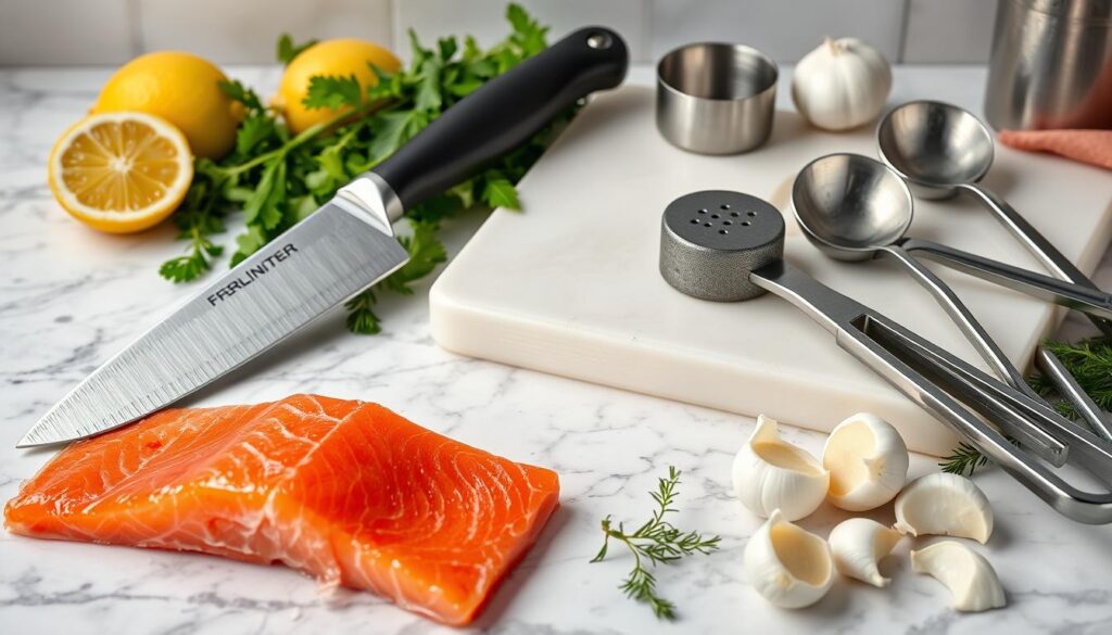 Kitchen tools for seafood dishes